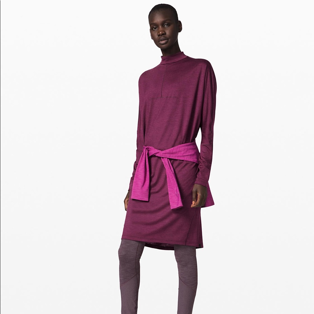 Lululemon Vindur Wool Blend Long Sleeve Dress